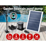 NNEDSZ Solar Pond Pump Submersible Fountain with Battery Kit LED Lights 5.2FT