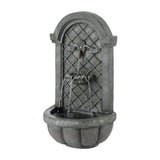 NNEDSZ Solar Fountain Water Feature Wall Mount Garden Fountains 80CM Grey