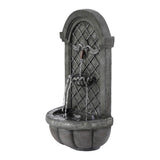 NNEDSZ Solar Fountain Water Feature Wall Mount Garden Fountains 80CM Grey