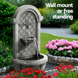 NNEDSZ Solar Fountain Water Feature Wall Mount Garden Fountains 80CM Grey