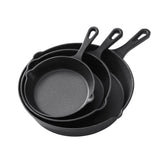 NNEDSZ 5-star chef Non Stick Frying Pan Cast Iron 3PCS