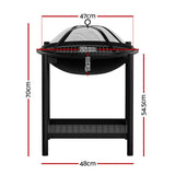 NNEDSZ Fire Pit BBQ Grill 2-in-1 Outdoor