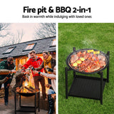 NNEDSZ Fire Pit BBQ Grill 2-in-1 Outdoor