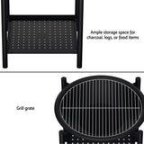NNEDSZ Fire Pit BBQ Grill 2-in-1 Outdoor