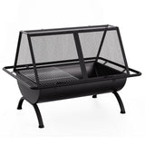 NNEDSZ Fire Pit BBQ Grill Outdoor Fireplace Steel