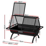 NNEDSZ Fire Pit BBQ Grill Outdoor Fireplace Steel
