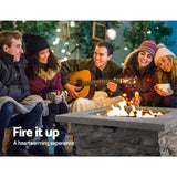 NNEDSZ Stone Base Outdoor Patio Heater Fire Pit Table