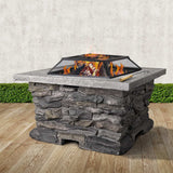 NNEDSZ Stone Base Outdoor Patio Heater Fire Pit Table