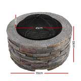 NNEDSZ  Fire Pit Outdoor Table Charcoal Fireplace Garden Firepit Heater