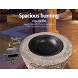 NNEDSZ  Fire Pit Outdoor Table Charcoal Fireplace Garden Firepit Heater