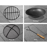 NNEDSZ  Fire Pit Outdoor Table Charcoal Fireplace Garden Firepit Heater