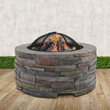 NNEDSZ  Fire Pit Outdoor Table Charcoal Fireplace Garden Firepit Heater