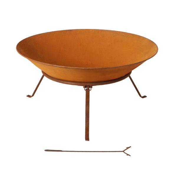 NNEDSZ Grillz 70cm Fire Pit Rustic Iron Bowl Outdoor