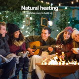 NNEDSZ Grillz 70cm Fire Pit Rustic Iron Bowl Outdoor