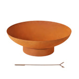 NNEDSZ Grillz Fire Pit Iron Bowl 80cm Outdoor Patio Fireplace