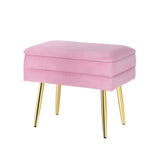 NNEDSZ Artiss Ottoman Storage Foot Stool Vanity Velvet Pink