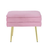 NNEDSZ Artiss Ottoman Storage Foot Stool Vanity Velvet Pink