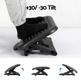 NNEDSZ Artiss Foot Rest Stool Office Under Desk Angle Adjustable Footrest Massage Black