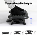 NNEDSZ Artiss Foot Rest Stool Office Under Desk Angle Adjustable Footrest Massage Black