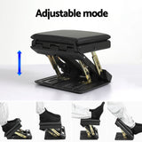 NNEDSZ Artiss Foot Rest Stool Office Under Desk Fold Footrest Massage Cushion Pad Black