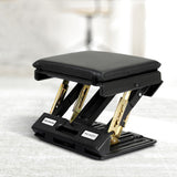 NNEDSZ Artiss Foot Rest Stool Office Under Desk Fold Footrest Massage Cushion Pad Black