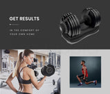 NNEMB 2 x 12.5kg Adjustable Weight Dumbbell Set, for Home Gym Fitness Training
