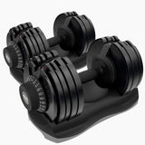 NNEMB 2 x 12.5kg Adjustable Weight Dumbbell Set, for Home Gym Fitness Training