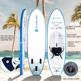 NNEMB Stand Up Paddle Board Inflatable 300cm SUP Paddleboard Kayak Surfboard - Blue