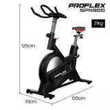 NNEMB Magnetic Resistance Spin Exercise Bike, for Home Gym Studio Cardio Fitness, Black