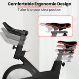 NNEMB Magnetic Resistance Spin Exercise Bike, for Home Gym Studio Cardio Fitness, Black
