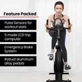 NNEMB Magnetic Resistance Spin Exercise Bike, for Home Gym Studio Cardio Fitness, Black