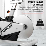 NNEMB Heavy Duty Stationary Exercise Spin Bike, 13kg Flywheel, Pulse Sensors, LCD Display for Gym Home Fitness