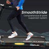 NNEMB TRX4 Electric Treadmill, Medium Size, Foldable, Suspension, Bluetooth, USB/MP3, Pulse Sensors, Fitness Tracker
