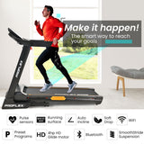 NNEMB TRX9s Electric Treadmill, Large Size, 450mm Belt, 10-inch display, Foldable, Suspension, Auto Incline, WiFi, Bluetooth, Pulse Sensors