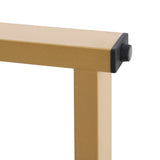 NNEDSZ Artiss Bar Table Dining Storage Shelf Wine Rack Home Kitchen Office Desk Gold