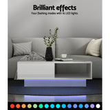NNEDSZ Coffee Table Led Lights White