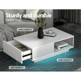 NNEDSZ Coffee Table Led Lights White