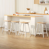 NNEDSZ Artiss 4x Bar Stools Wooden Chairs Oak