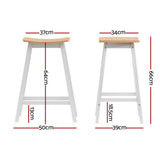 NNEDSZ Artiss 4x Bar Stools Wooden Chairs Oak