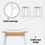 NNEDSZ Artiss 4x Bar Stools Wooden Chairs Oak