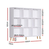 NNEDSZ Artiss Bookshelf 3 Tiers 10 Cubes - CORA White