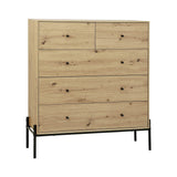 NNEDSZ Artiss 5 Chest of Drawers - ARNO Pine