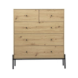 NNEDSZ Artiss 5 Chest of Drawers - ARNO Pine