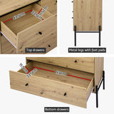 NNEDSZ Artiss 5 Chest of Drawers - ARNO Pine