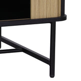 NNEDSZ Coffee Table Sliding Drawer Door Black Boris