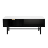 NNEDSZ Artiss Coffee Table Drawer Storage Shelf Black