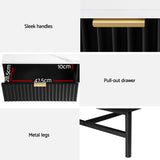 NNEDSZ Artiss Coffee Table Drawer Storage Shelf Black
