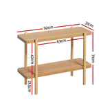 NNEDSZ Artiss Console Table 92CM 2-tier Pine Sera