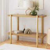 NNEDSZ Artiss Console Table 92CM 2-tier Pine Sera
