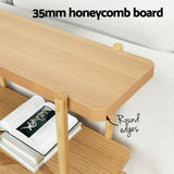 NNEDSZ Artiss Console Table 92CM 2-tier Pine Sera